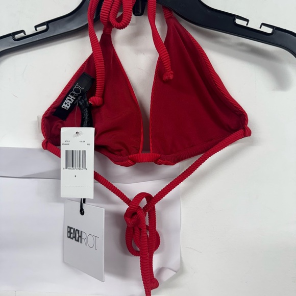 Beach Riot Red Triangle Bikini Top - Picture 2 of 6